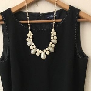 Ann Taylor crewneck black sheath  dress